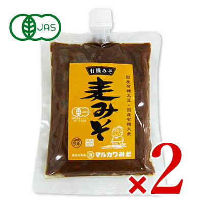 【マラソン限定！最大2000円OFFクーポン！】マルカワみそ有機みそ麦みそ有機JAS認証600g