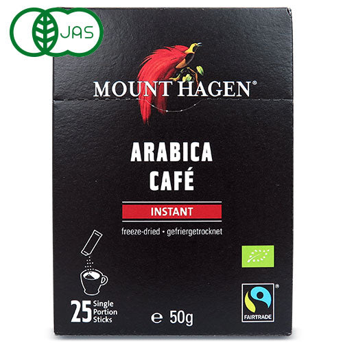 マウントハーゲンオーガニックフェアトレードインスタントコーヒースティック50g(2g×25P)有機JAS