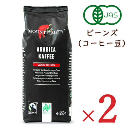 マウントハーゲン オーガニック フェアトレード ロースト コーヒー ビーンズ 250g 有機JAS