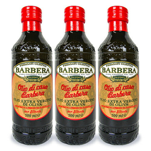 【8/1限定!!最大2,000円OFFクーポン】《送料無料》モンテ物産バルベーラオリオ・ディ・カーサ・EXV・オリーブオイル・ノンフィルター500ml×3本