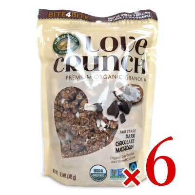 《送料無料》ネイチャーズパースラブクランチオーガニックグラノーラダークチョコレートマカロン325g×6個有機JASケース販売《あす楽》