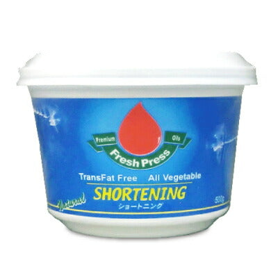 フレッシュプレスショートニング500g[日本珈琲貿易]