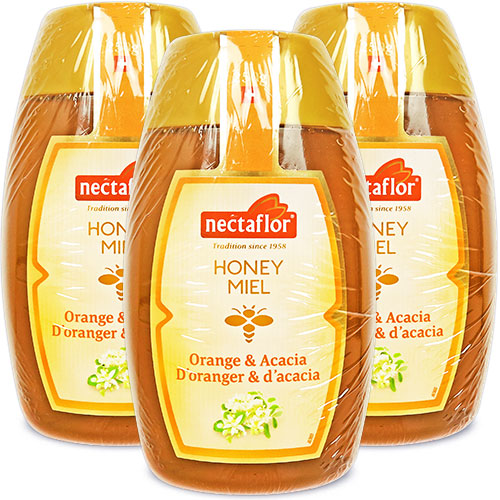 《送料無料》ネクタフローはちみつオレンジ/アカシア250g×3本