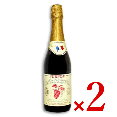ピュアポム スパークリングジュース グレープ ＜レッド＞ 750ml （ノンアルコール）