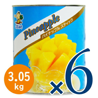 天狗缶詰パイナップル天狗スティック1号缶3050g《あす楽》