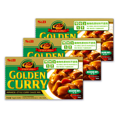 S&B エスビー食品 ゴールデンカレー動物性原材料不使用 中辛 1kg