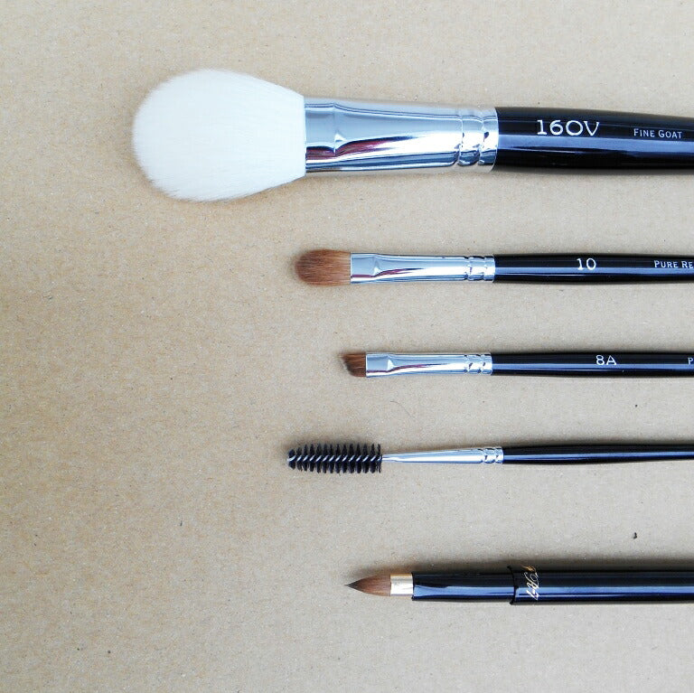 竹田ブラシ スターターセットベーシックSP 黒長軸 （5本セット：ポーチ