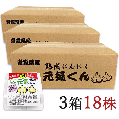 《送料無料》天間林流通加工青森県産熟成黒にんにく元気くんMサイズ×24個3ケース販売