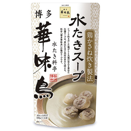トリゼンフーズ博多華味鳥水たきスープストレートタイプ600g【にっぽん津々浦々】