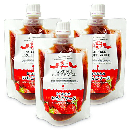 【SS限定！最大2000円OFFクーポン】《メール便選択可》月星食品とちおとめいちごのソース180g×3個