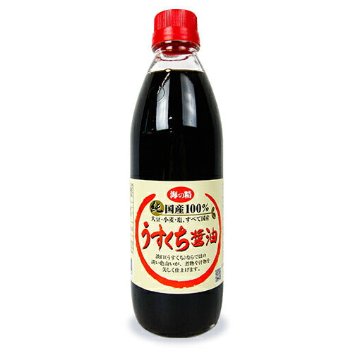 【SS限定！最大2000円OFFクーポン】海の精国産うすくち醤油500ml