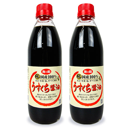 【SS限定！最大2000円OFFクーポン】海の精国産うすくち醤油500ml×2本