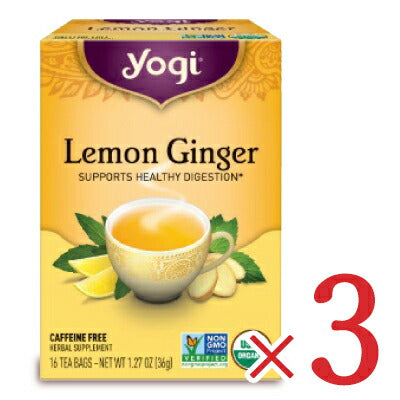 ヨギティー オーガニック レモンジンジャーティー ティーバッグ 36g （2.25g×16袋）