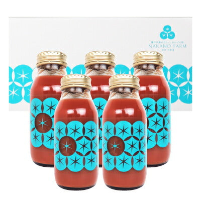 《送料無料》中野ファーム北海道トマトジュース余市SUNSET180ml×5本【ギフト箱入り】